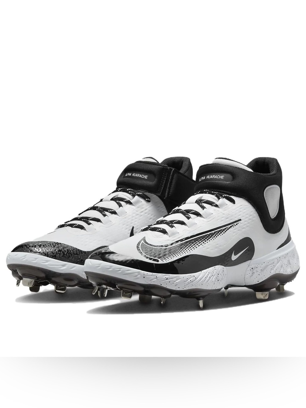 New Without Tags ⚾️ Nike Men’s Alpha Huarache Baseball Cleats - Black & White